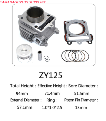 Origin Motorcycle Cylinder Kit , Yamaha Cylinder Kit For ZY125 Yamaha Lingying 125 Scooter